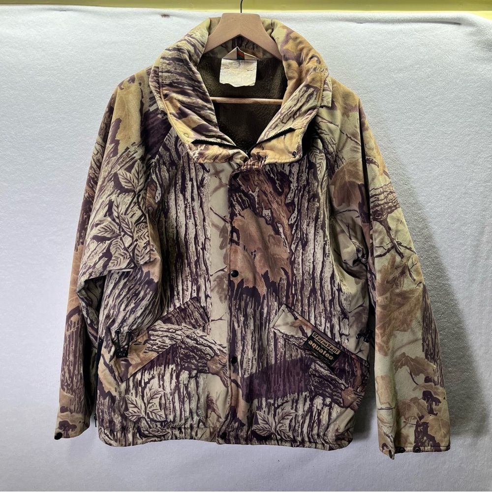 Sportchief Aquatex RealTree Camo Vintage‎ 80s Hunting Coat Mens L heavy Warm